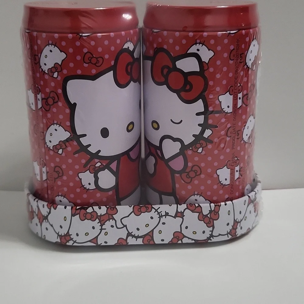 Hello Kitty Tin Salt & Pepper Shaker Set